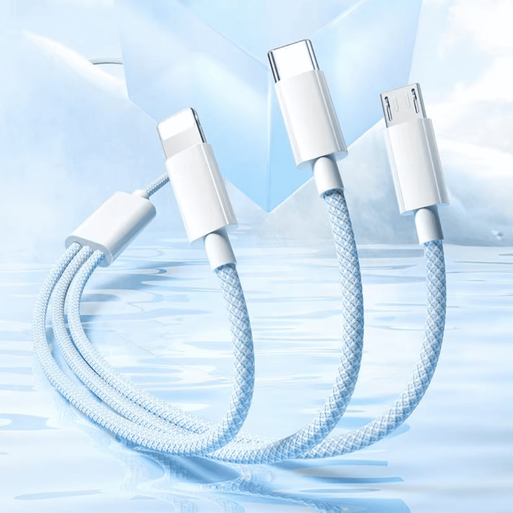 NexTECH® | 3-in-1 Braided Multi-Head Fast Charging Cable