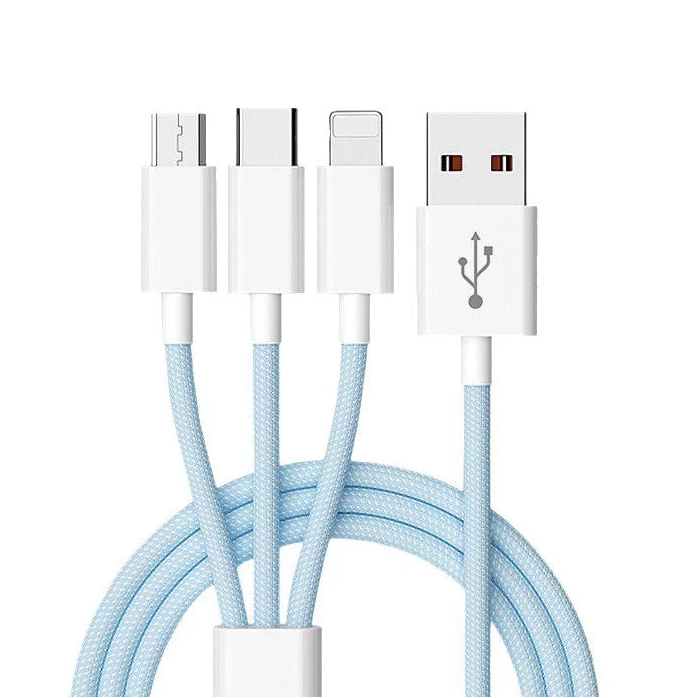 NexTECH® | 3-in-1 Braided Multi-Head Fast Charging Cable