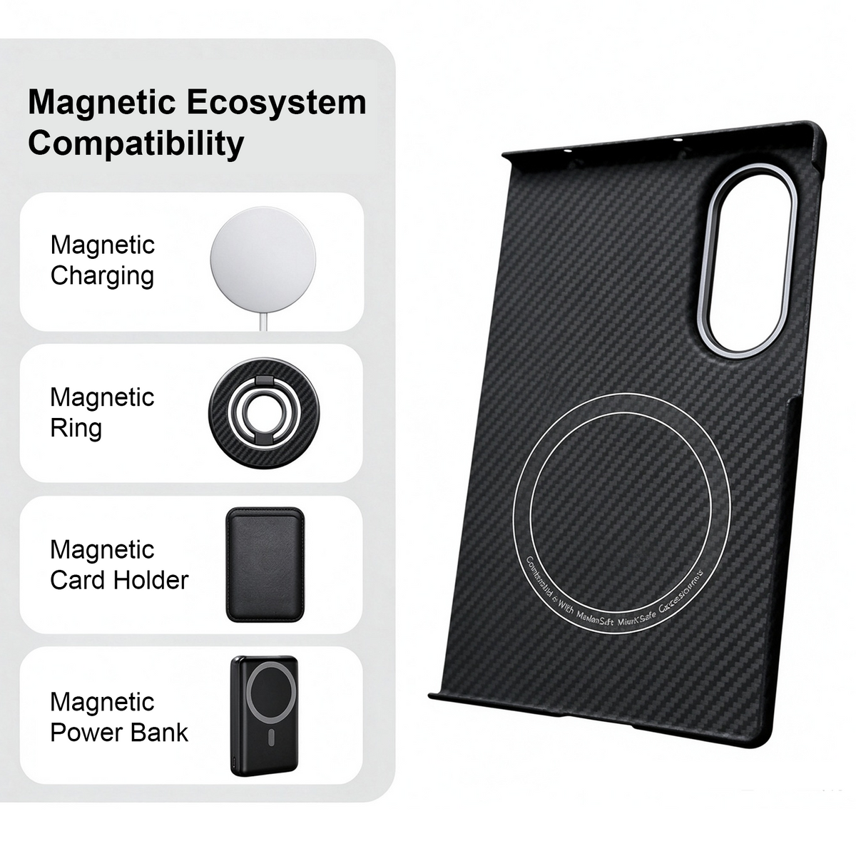 NexTECH® | Coque magnétique ultra-fine en fibre d’aramide pour Samsung Galaxy Z Fold 8