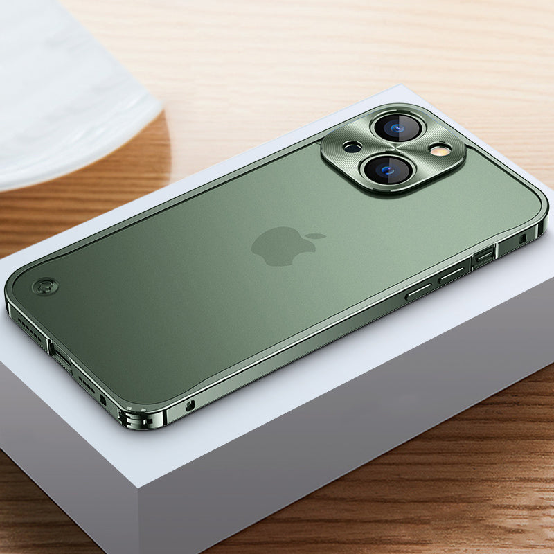 NexTECH® | Metal Frame MagSafe Matte Case with Lens Cover for iPhone