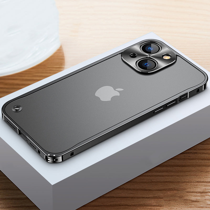 NexTECH® | Metal Frame MagSafe Matte Case with Lens Cover for iPhone