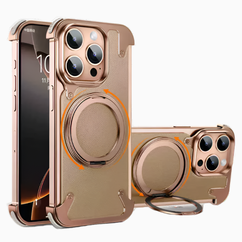 NexTECH® | Magnetic Shockproof Case with Full-Metal 360° Rotation Bracket for iPhone