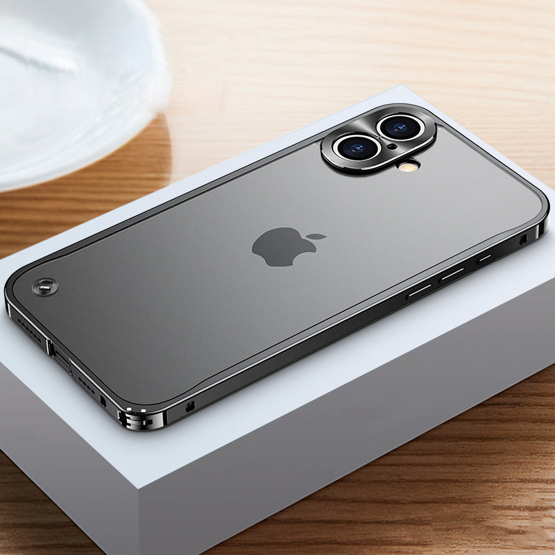 NexTECH® | Metal Frame MagSafe Matte Case with Lens Cover for iPhone