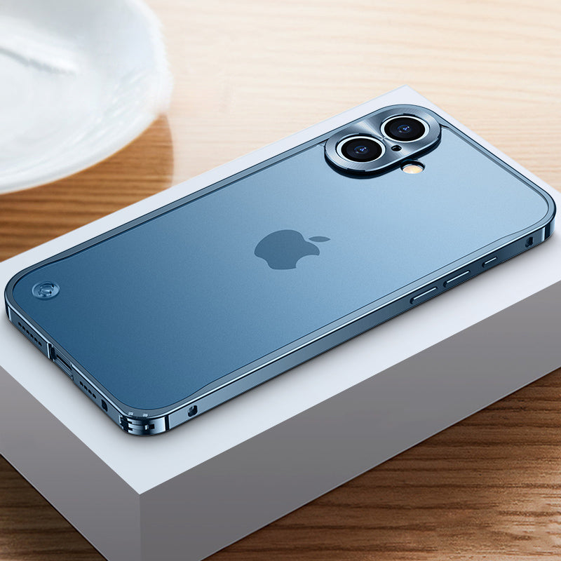 NexTECH® | Metal Frame MagSafe Matte Case with Lens Cover for iPhone