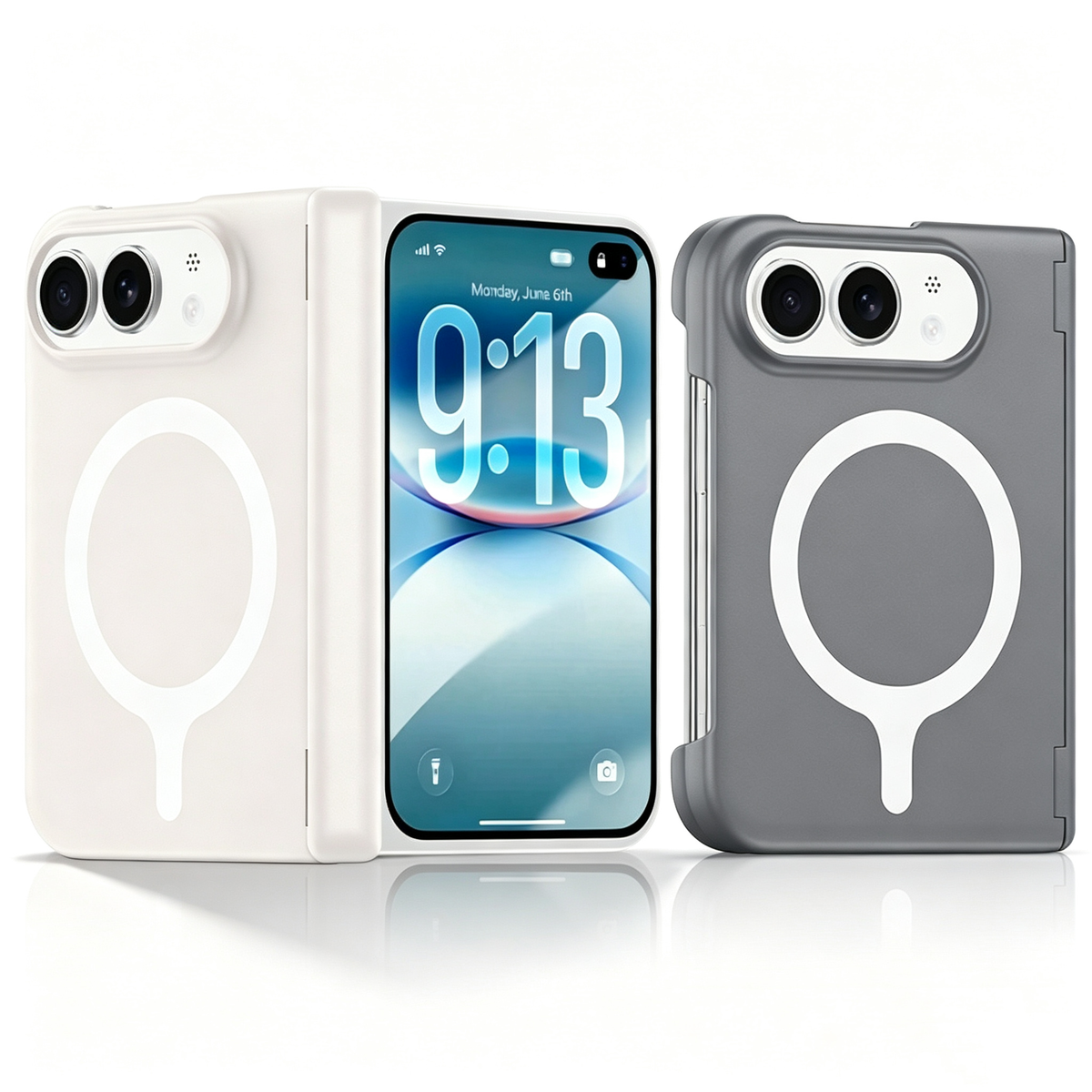 NexTECH® | Slim Shockproof MagSafe Case with Hinge Protection for iPhone Duo