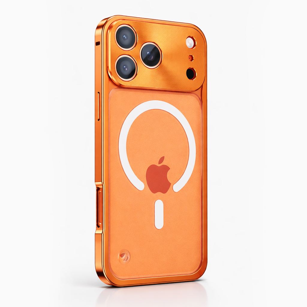 NexTECH® | Metal Frame MagSafe Matte Case with Lens Cover for iPhone