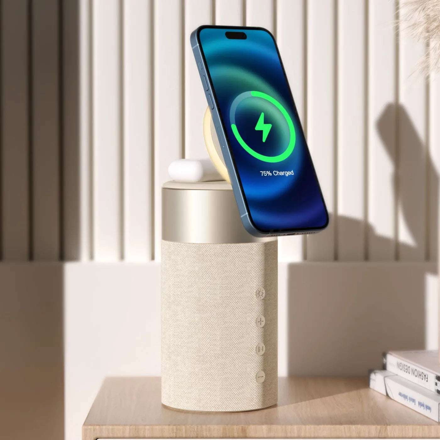 NexTECH® | 3-in-1 MagSafe Wireless Charger with Bluetooth Speaker&Touch Lamp - NexTECH