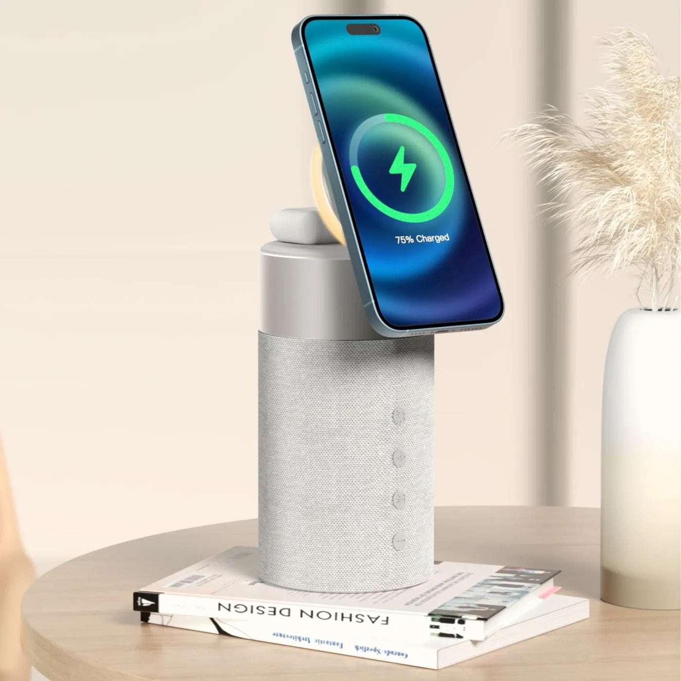 NexTECH® | 3-in-1 MagSafe Wireless Charger with Bluetooth Speaker&Touch Lamp - NexTECH