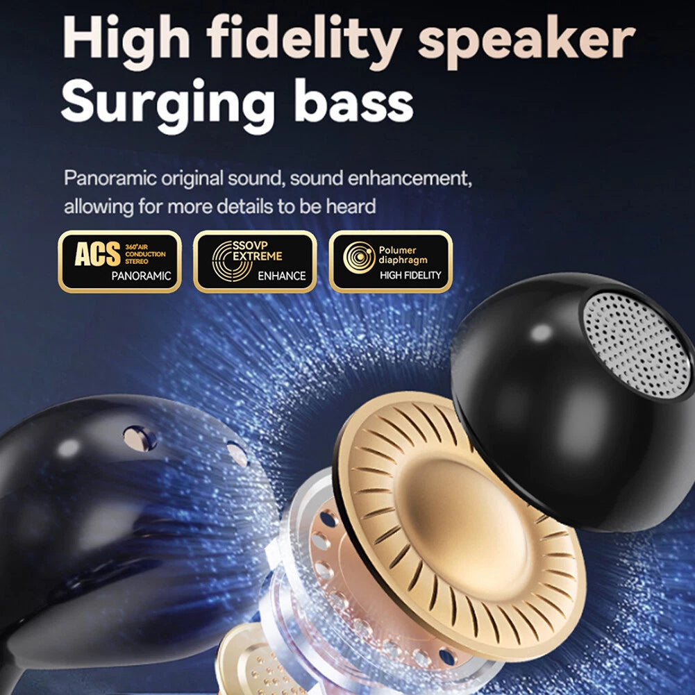 NexTECH® | AI Translation Ear-clip Earbuds with LCD Screen