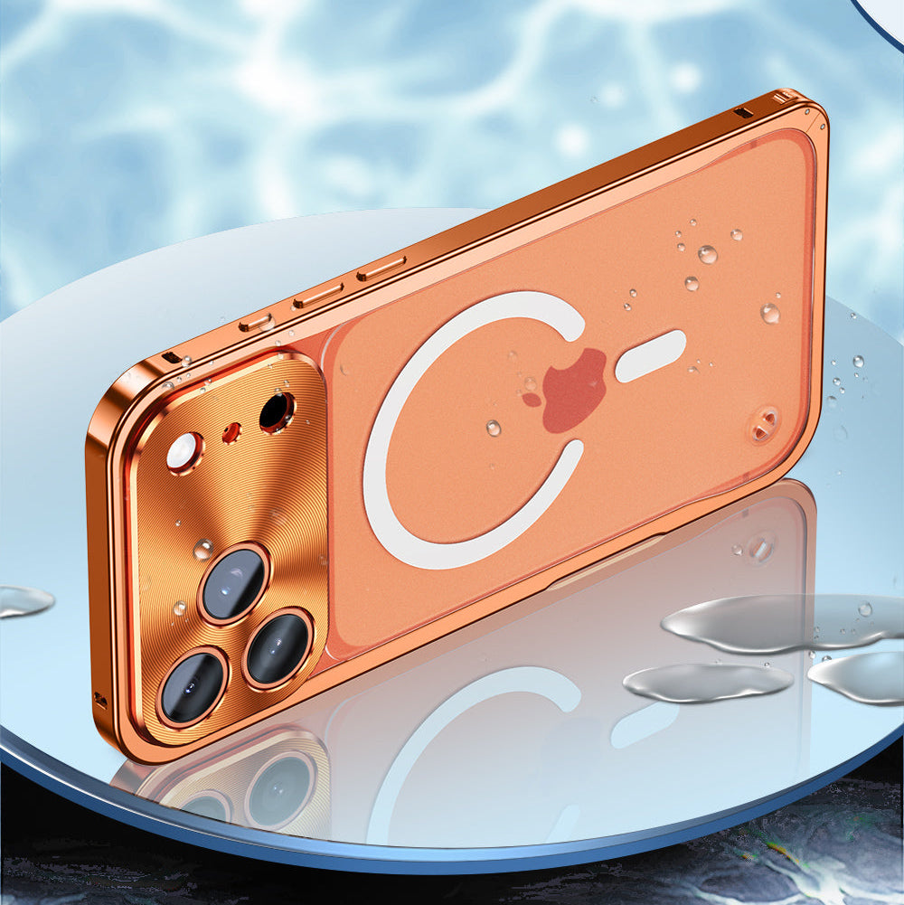 NexTECH® | Metal Frame MagSafe Matte Case with Lens Cover for iPhone