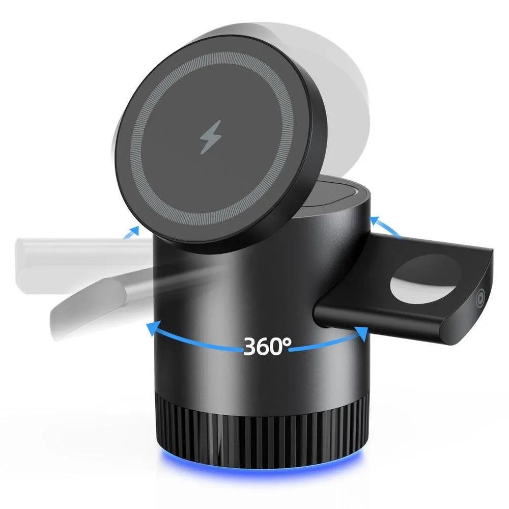 NexTECH® | 3-in-1 Magnetic Charging Station with Ambient Light - NexTECH