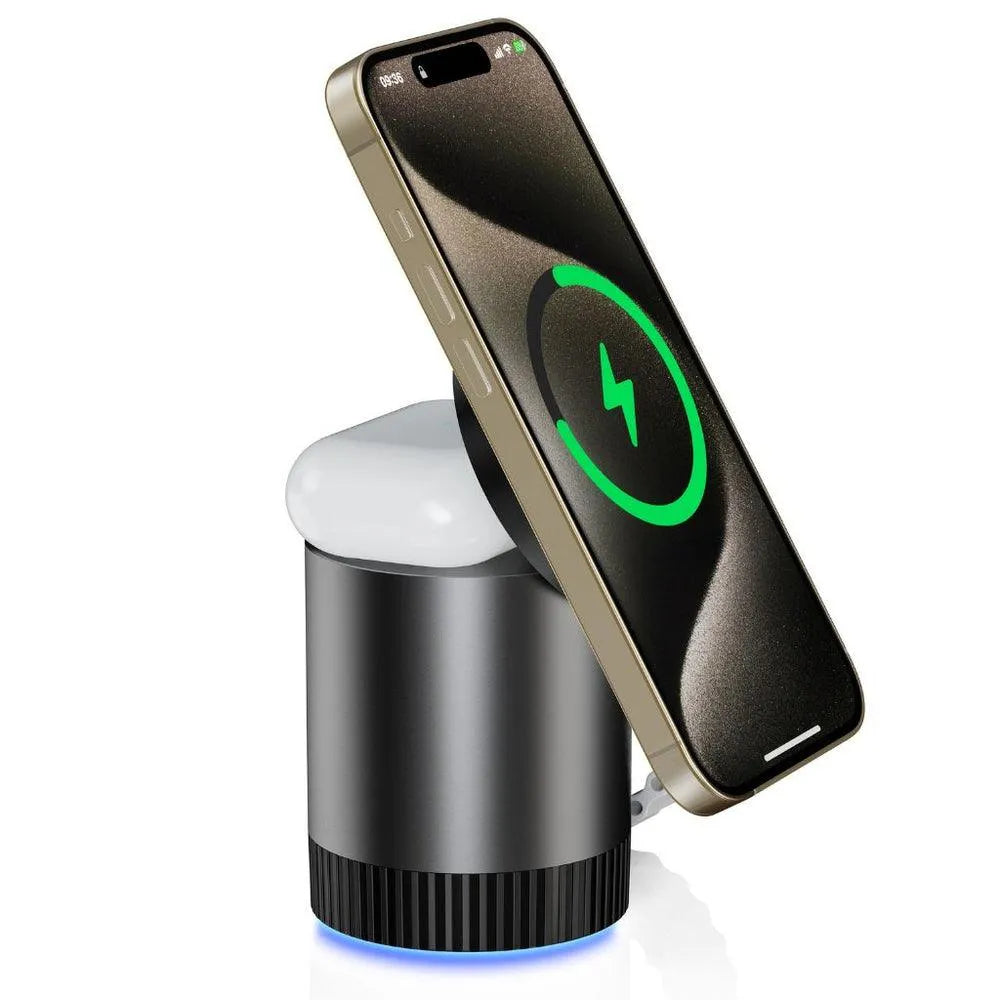 NexTECH® | 3-in-1 Magnetic Charging Station with Ambient Light - NexTECH