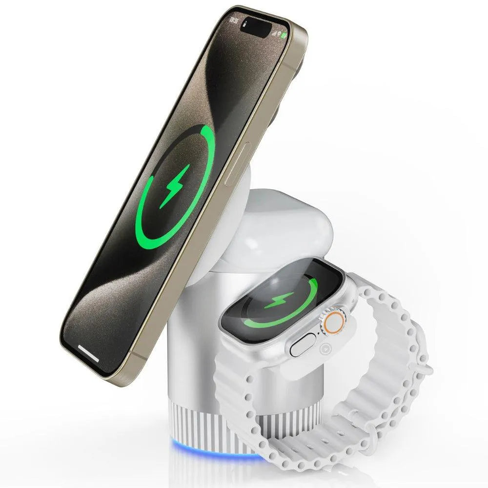 NexTECH® | 3-in-1 Magnetic Charging Station with Ambient Light - NexTECH