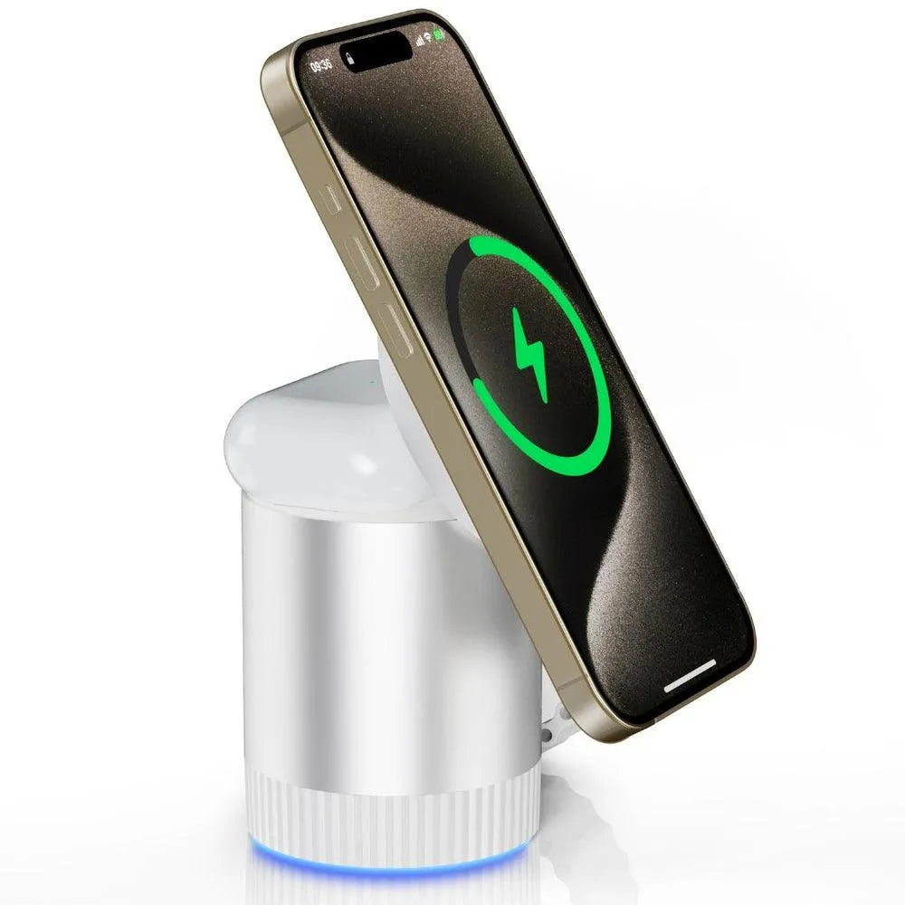 NexTECH® | 3-in-1 Magnetic Charging Station with Ambient Light - NexTECH