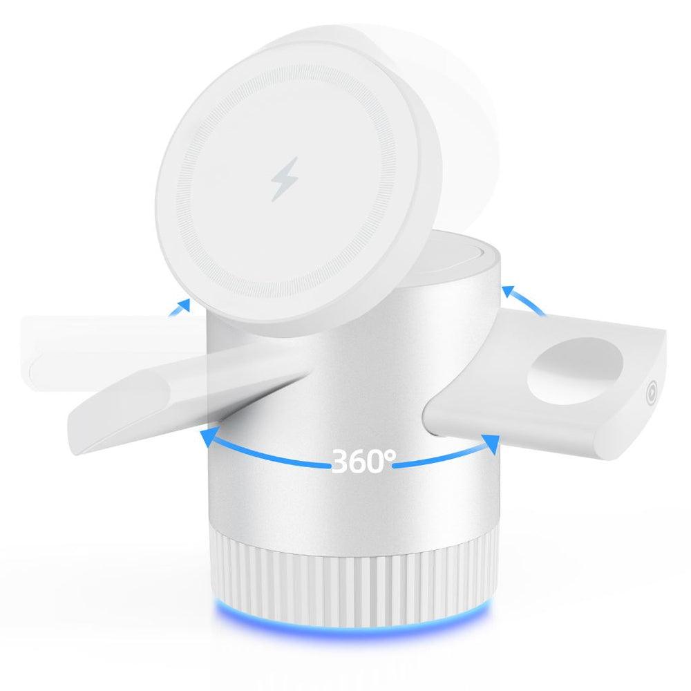 NexTECH® | 3-in-1 Magnetic Charging Station with Ambient Light - NexTECH