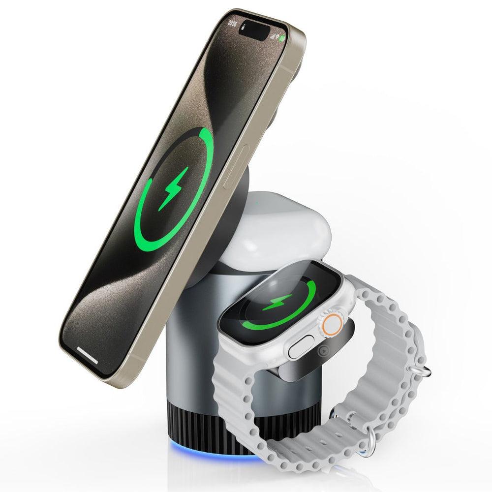NexTECH® | 3-in-1 Magnetic Charging Station with Ambient Light - NexTECH