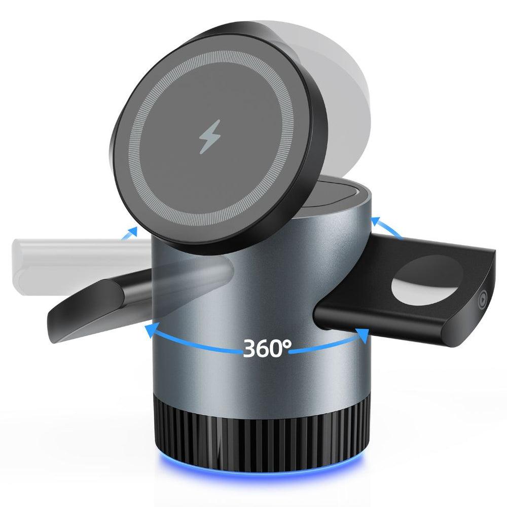 NexTECH® | 3-in-1 Magnetic Charging Station with Ambient Light - NexTECH