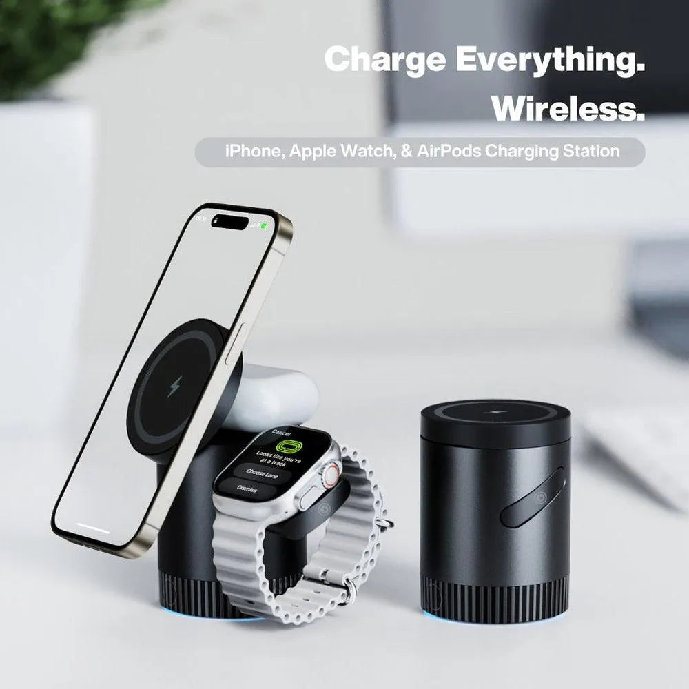 NexTECH® | 3-in-1 Magnetic Charging Station with Ambient Light - NexTECH