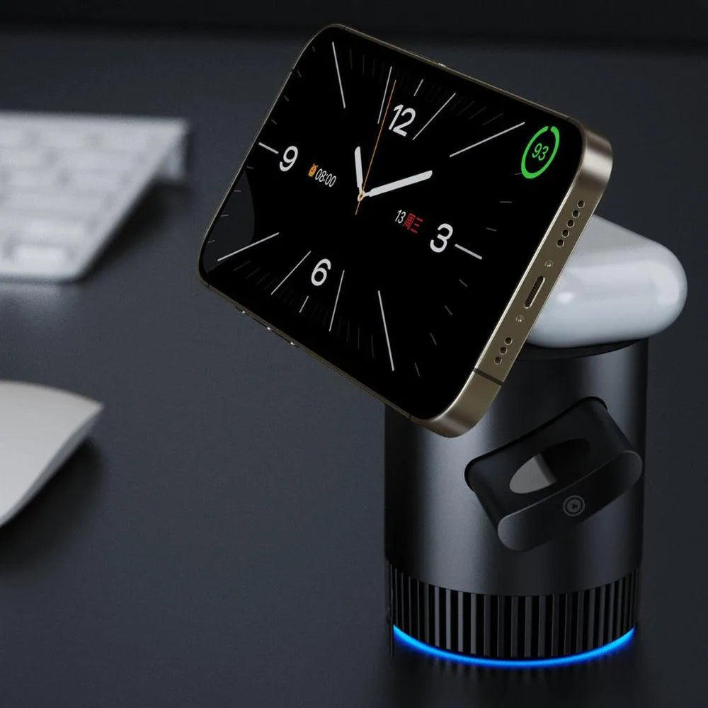 NexTECH® | 3-in-1 Magnetic Charging Station with Ambient Light - NexTECH
