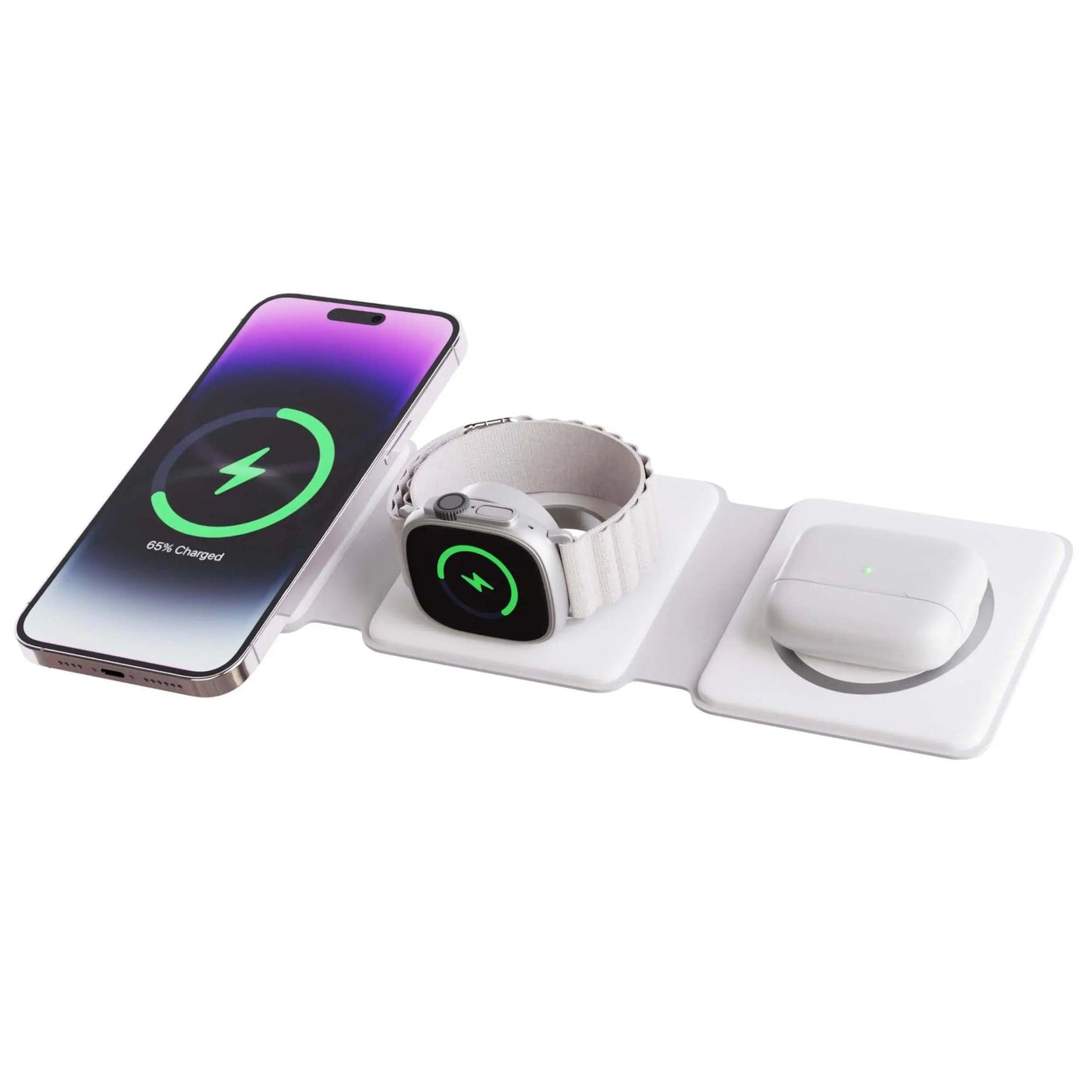 NexTECH® | Portable 3-in-1 Foldable Wireless Charger - NexTECH