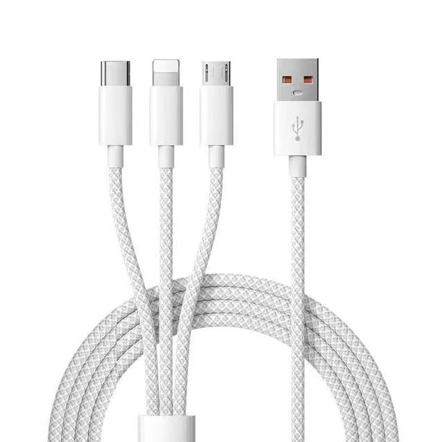 NexTECH® | 3-in-1 Braided Multi-Head Fast Charging Cable