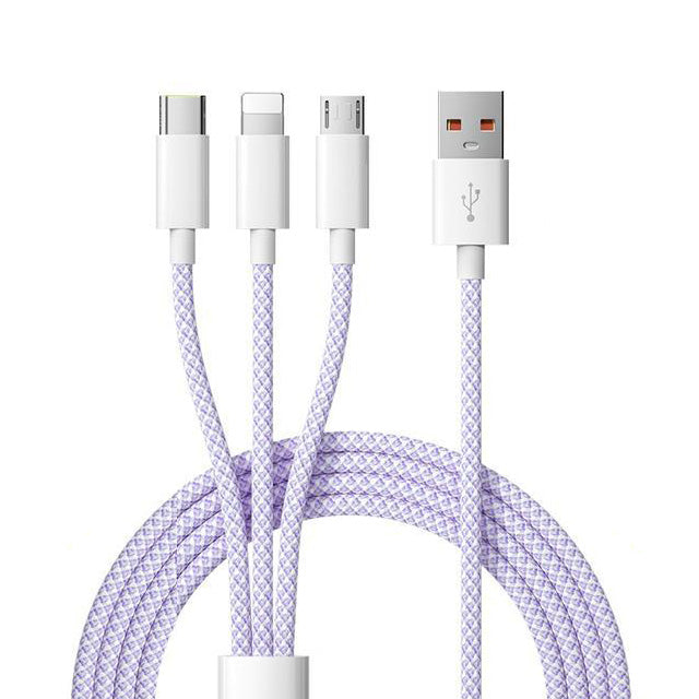 NexTECH® | 3-in-1 Braided Multi-Head Fast Charging Cable