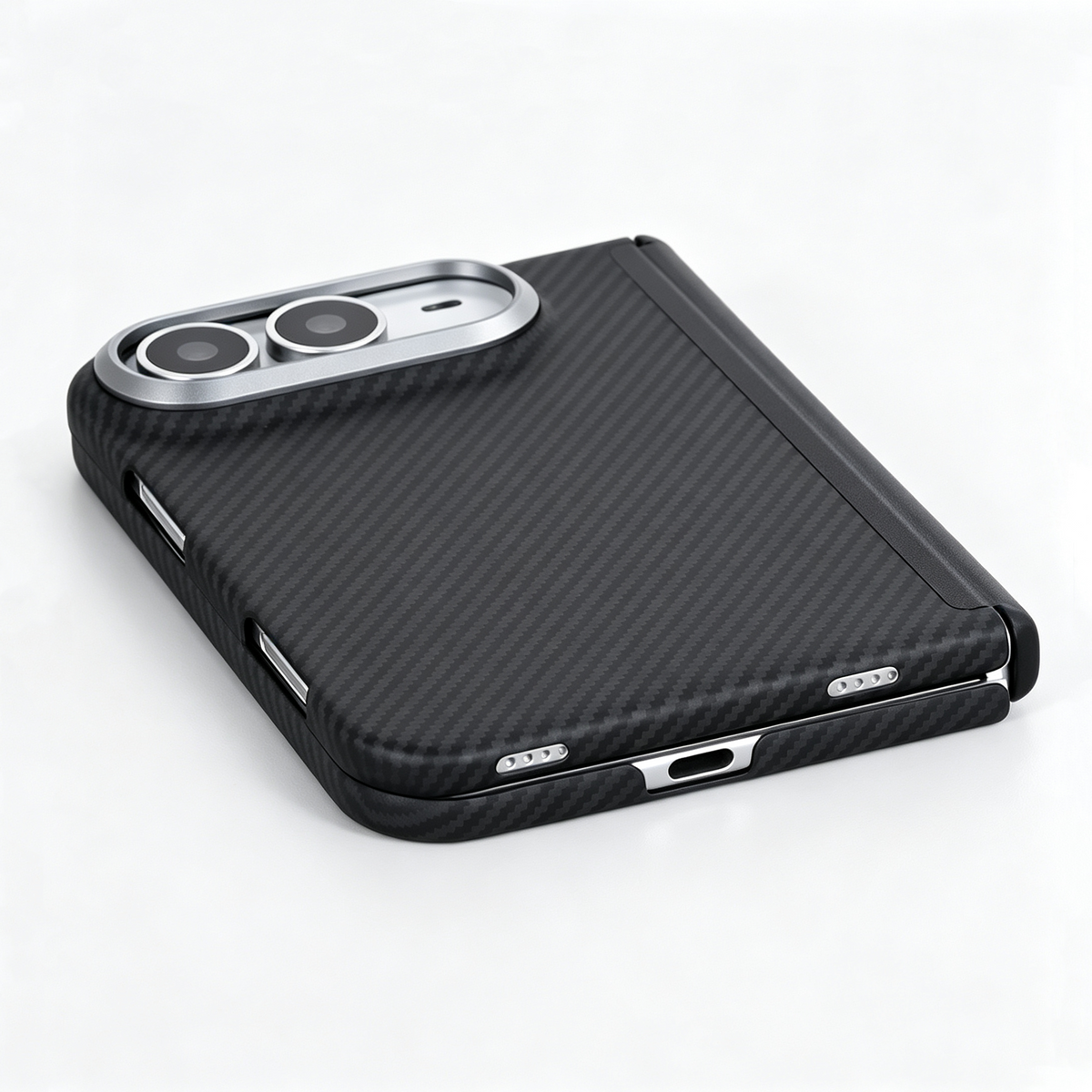NexTECH® | Ultra-Thin Full-Cover Aramid Fiber Magnetic Case with Hinge Protection for iPhone Ultra