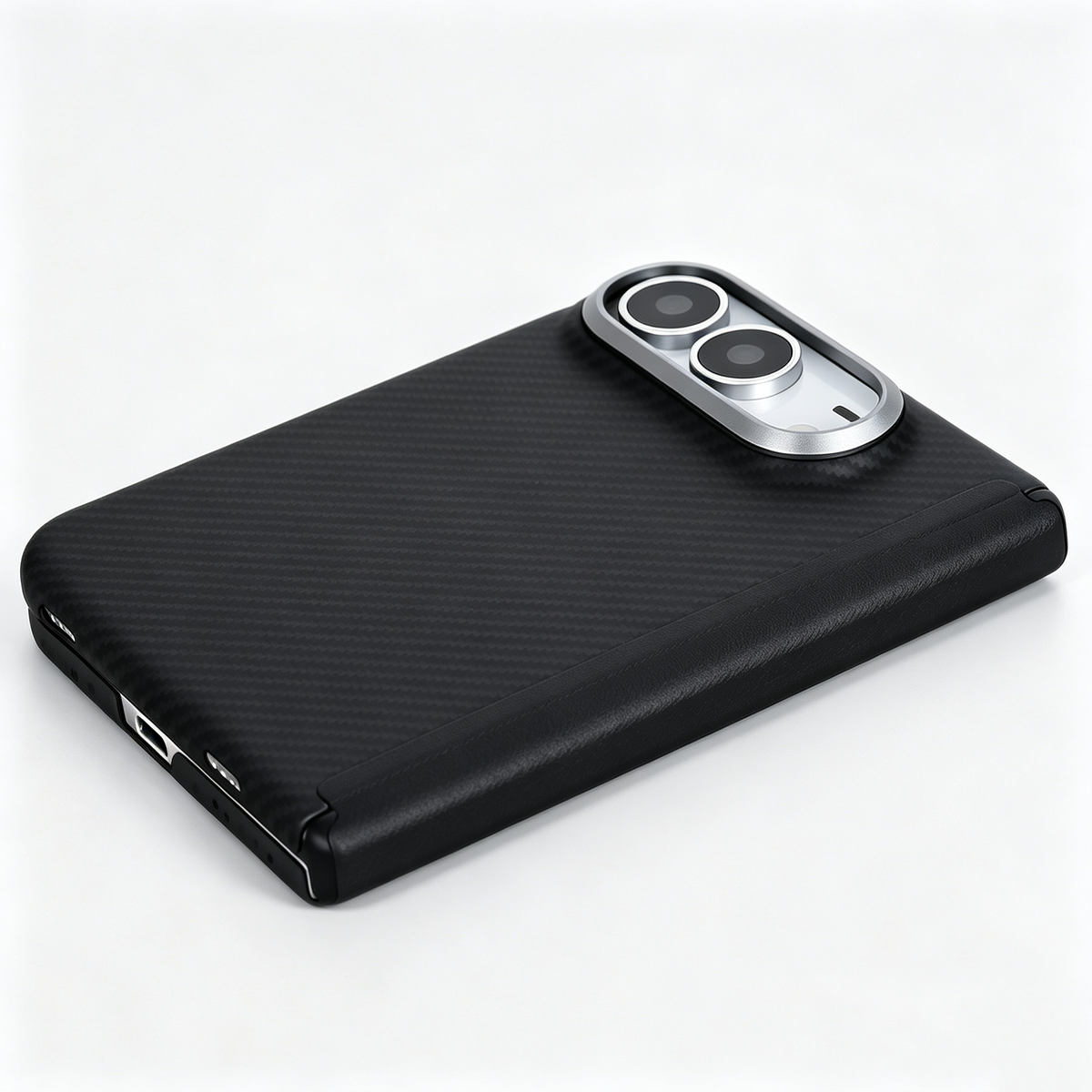 NexTECH® | Ultra-Thin Full-Cover Aramid Fiber Magnetic Case with Hinge Protection for iPhone Ultra