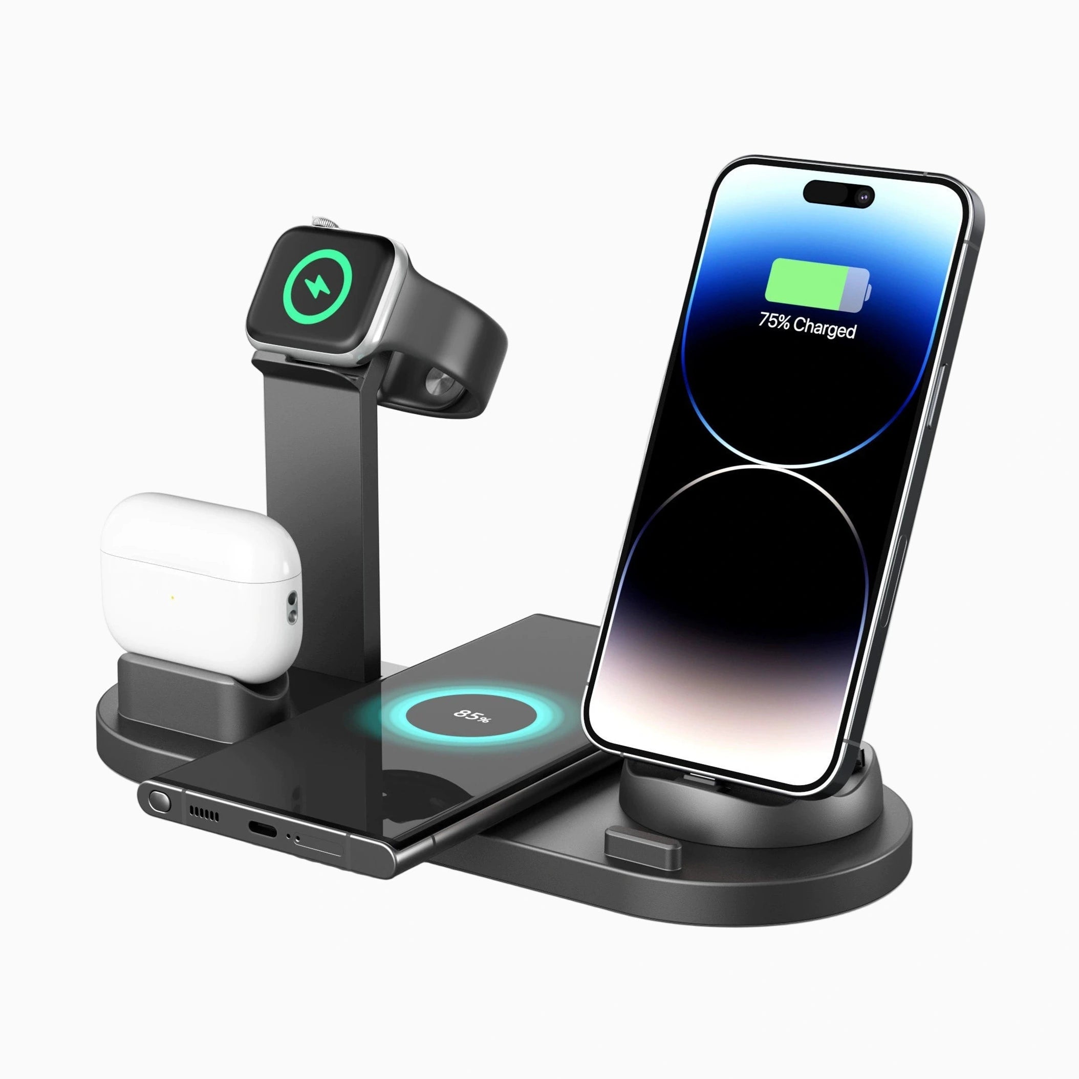 NexTECH® | حامل شحن لاسلكي MagSafe 4 في 1 لأجهزة Apple