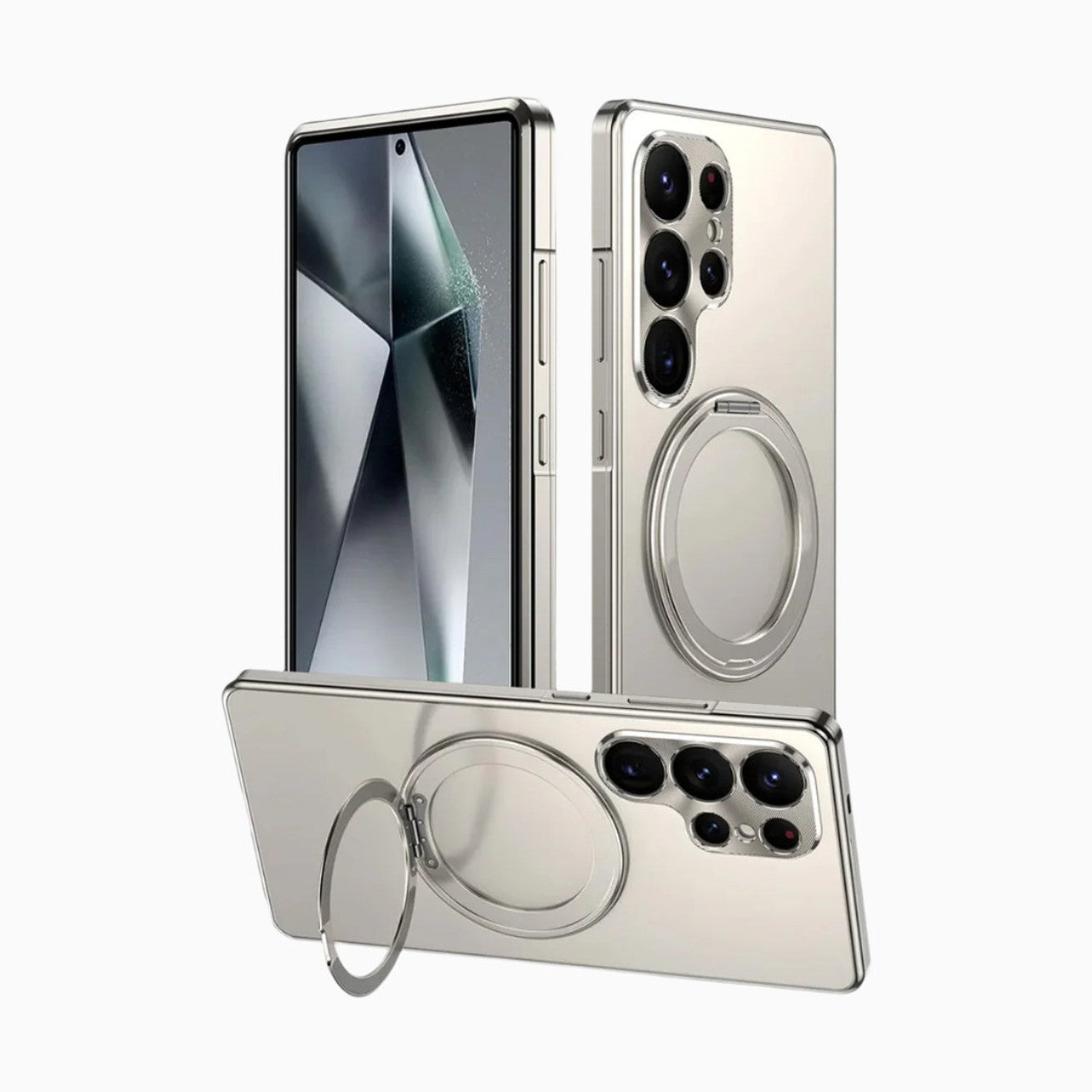 NexTECH® | Metal Magnetic Case with Built-in Magnetic Stand for Samsung Galaxy S25 Ultra