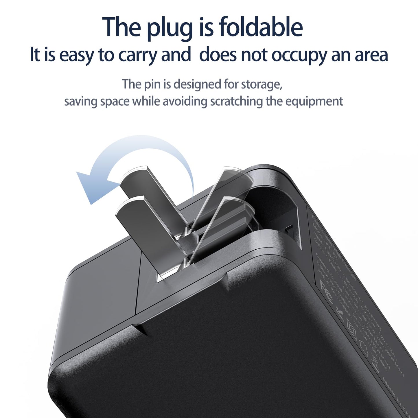 NexTECH® | 4-in-1 Retractable Fast Wall Charger – 84W Dual USB & Type-C Cables