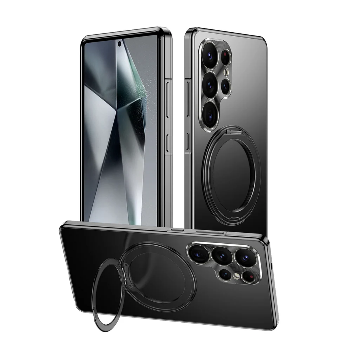 NexTECH® | Metal Magnetic Case with Built-in Magnetic Stand for Samsung Galaxy S25 Ultra