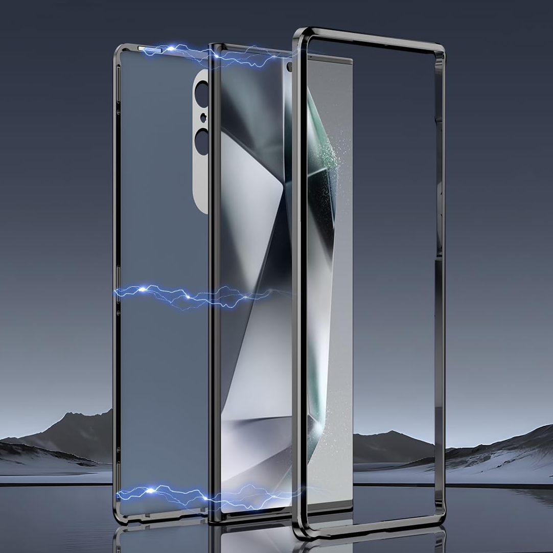 NexTECH® | Metal Magnetic Case with Built-in Magnetic Stand for Samsung Galaxy S25 Ultra