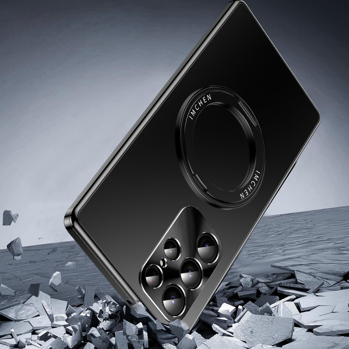 NexTECH® | Metal Magnetic Case with Built-in Magnetic Stand for Samsung Galaxy S25 Ultra - NexTECH