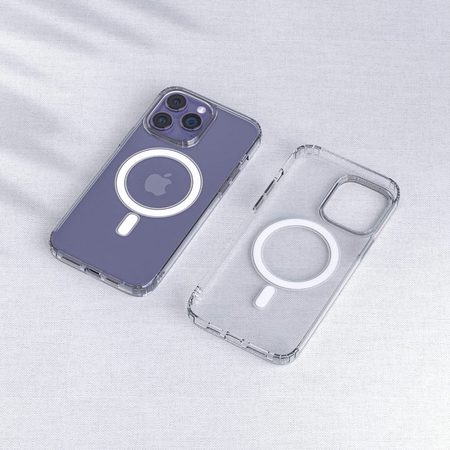 NexTECH® | Magnetic Transparent Case with Airbag Corners for iPhone