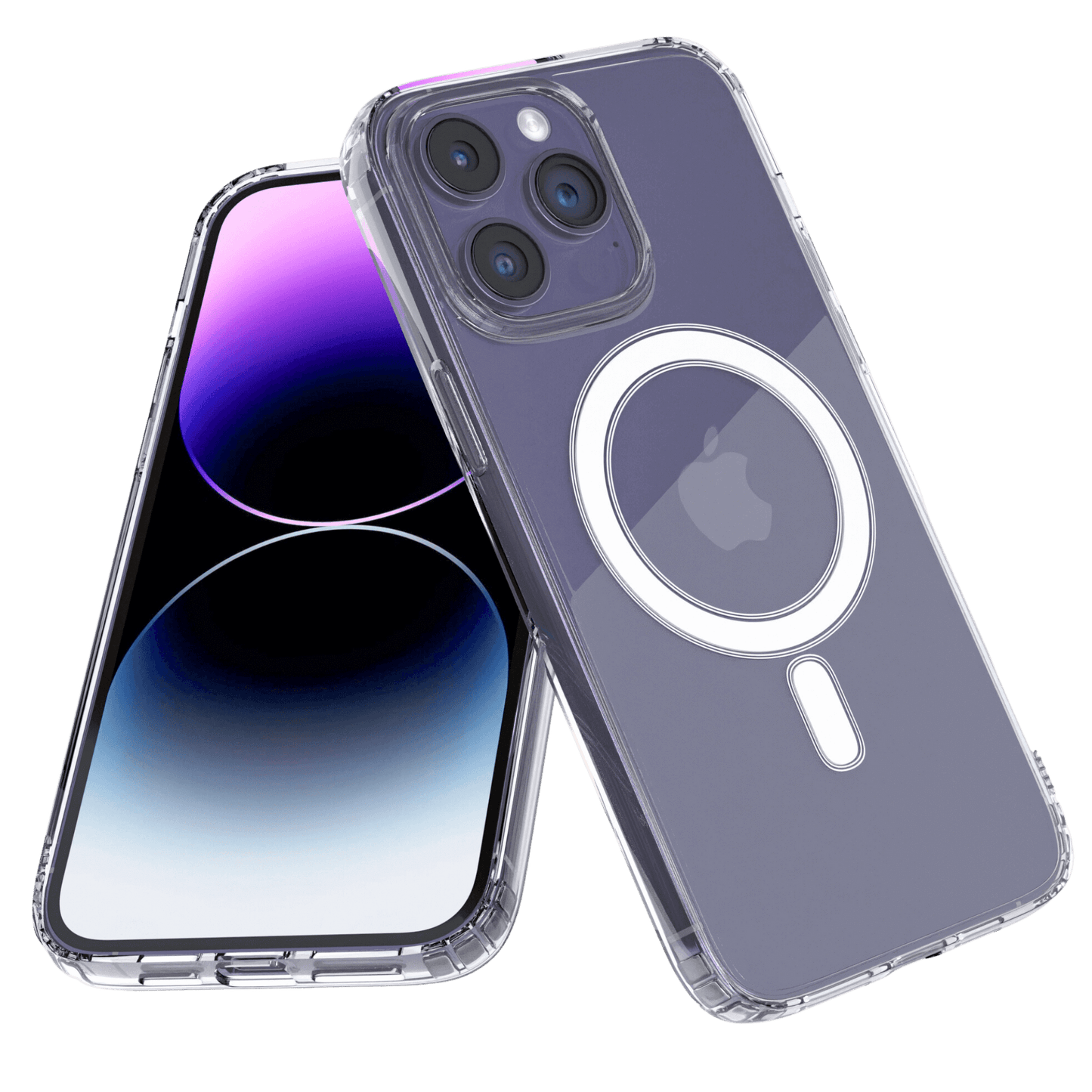 NexTECH® | Magnetic Transparent Case with Airbag Corners for iPhone