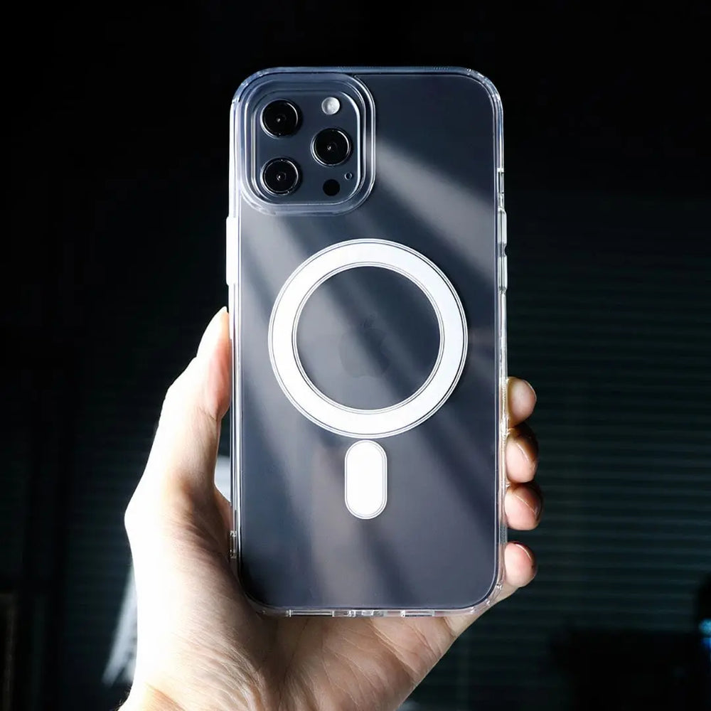 NexTECH® | Magnetic Transparent Case with Airbag Corners for iPhone