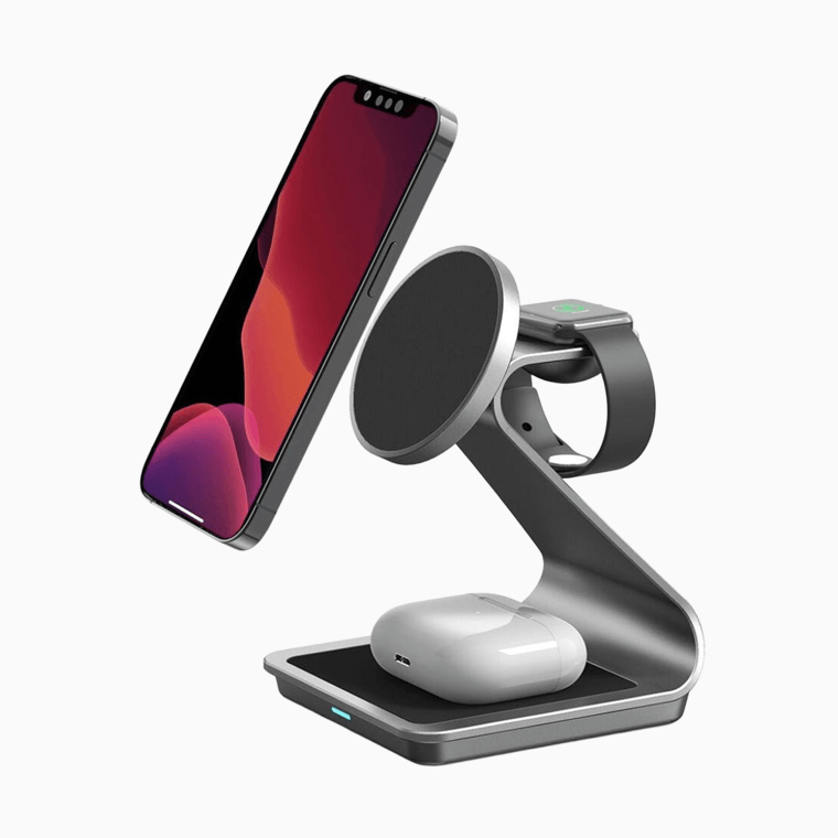 NexTECH® | 3-in-1 Metal Magnetic Wireless Charger - NexTECH