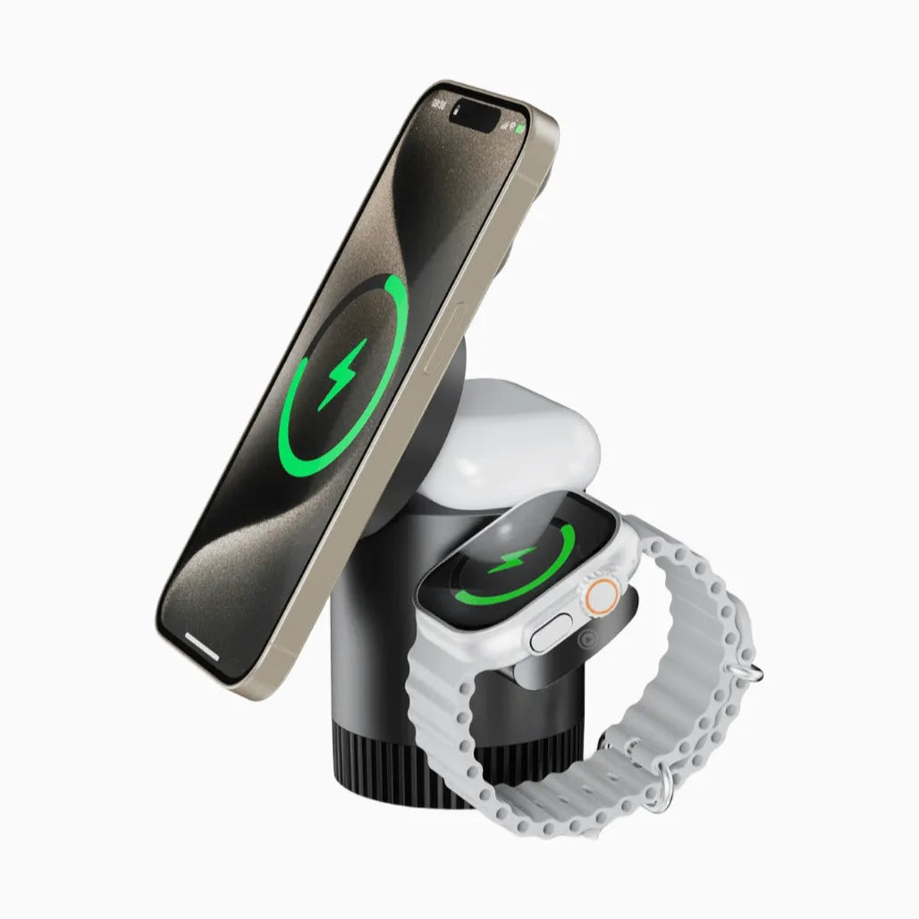 NexTECH® | 3-in-1 Magnetic Charging Station with Ambient Light - NexTECH