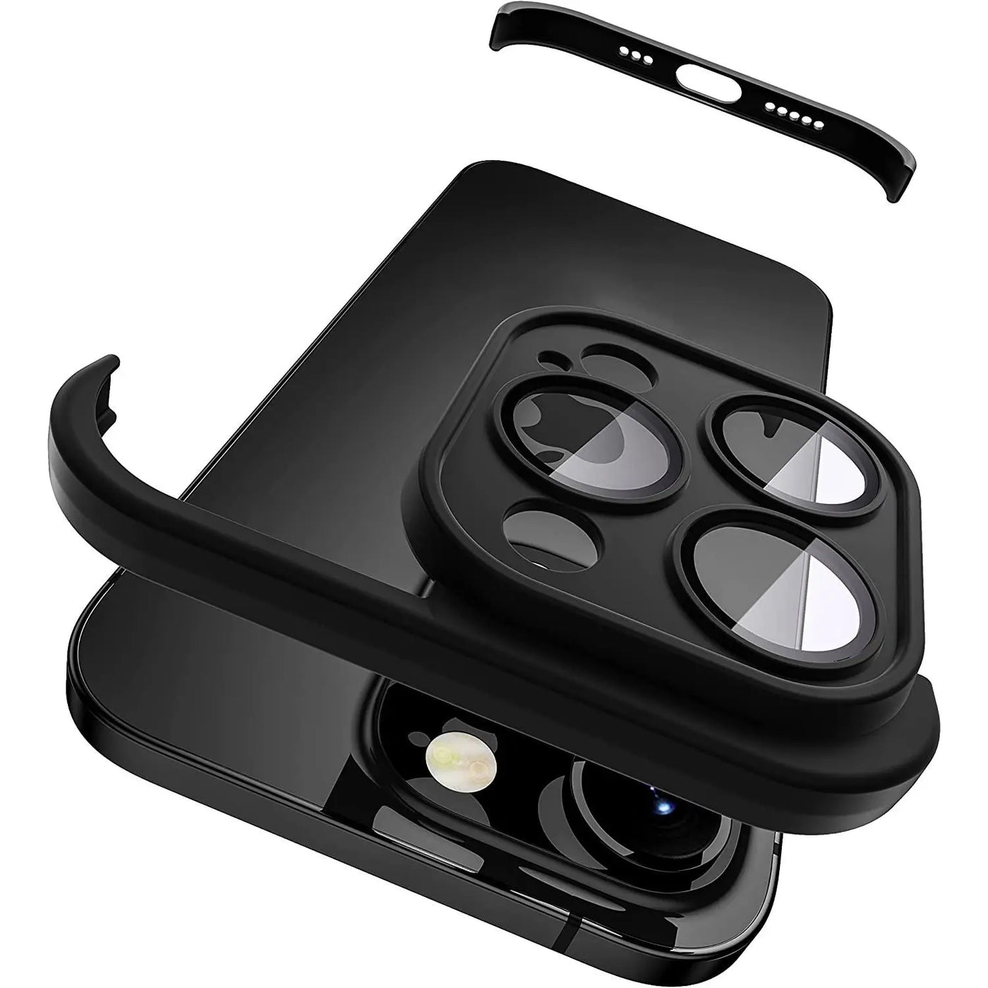 NexTECH® | Bezel-less Shockproof Case with Corner Pads & Lens Protection for iPhone