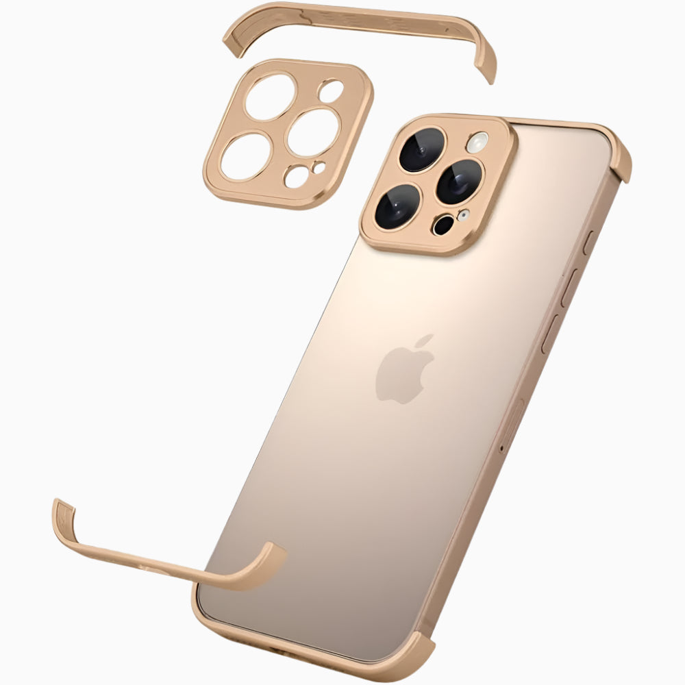 NexTECH® | Bezel-less Shockproof Case with Corner Pads & Lens Protection for iPhone