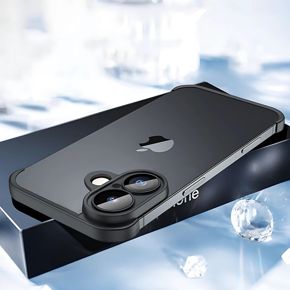 NexTECH® | Bezel-less Shockproof Case with Corner Pads & Lens Protection for iPhone