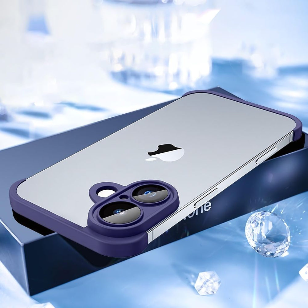 NexTECH® | Bezel-less Shockproof Case with Corner Pads & Lens Protection for iPhone
