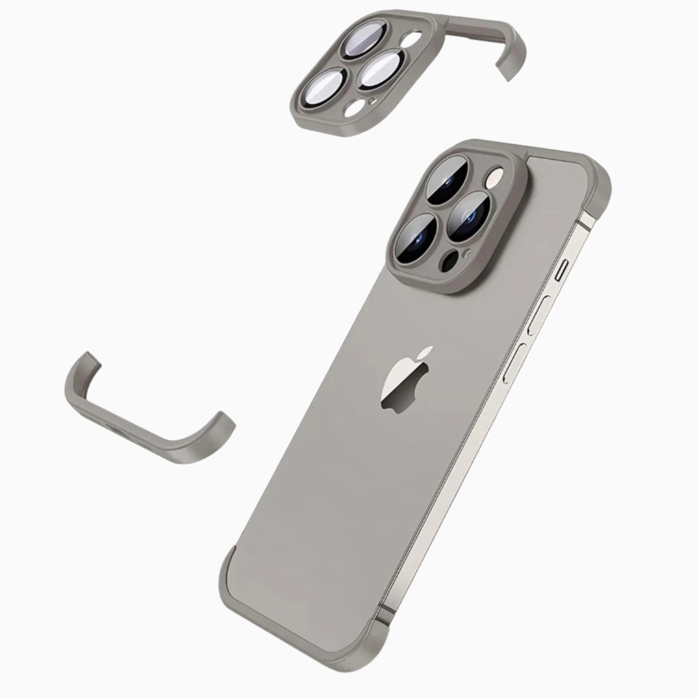 NexTECH® | Bezel-less Shockproof Case with Corner Pads & Lens Protection for iPhone