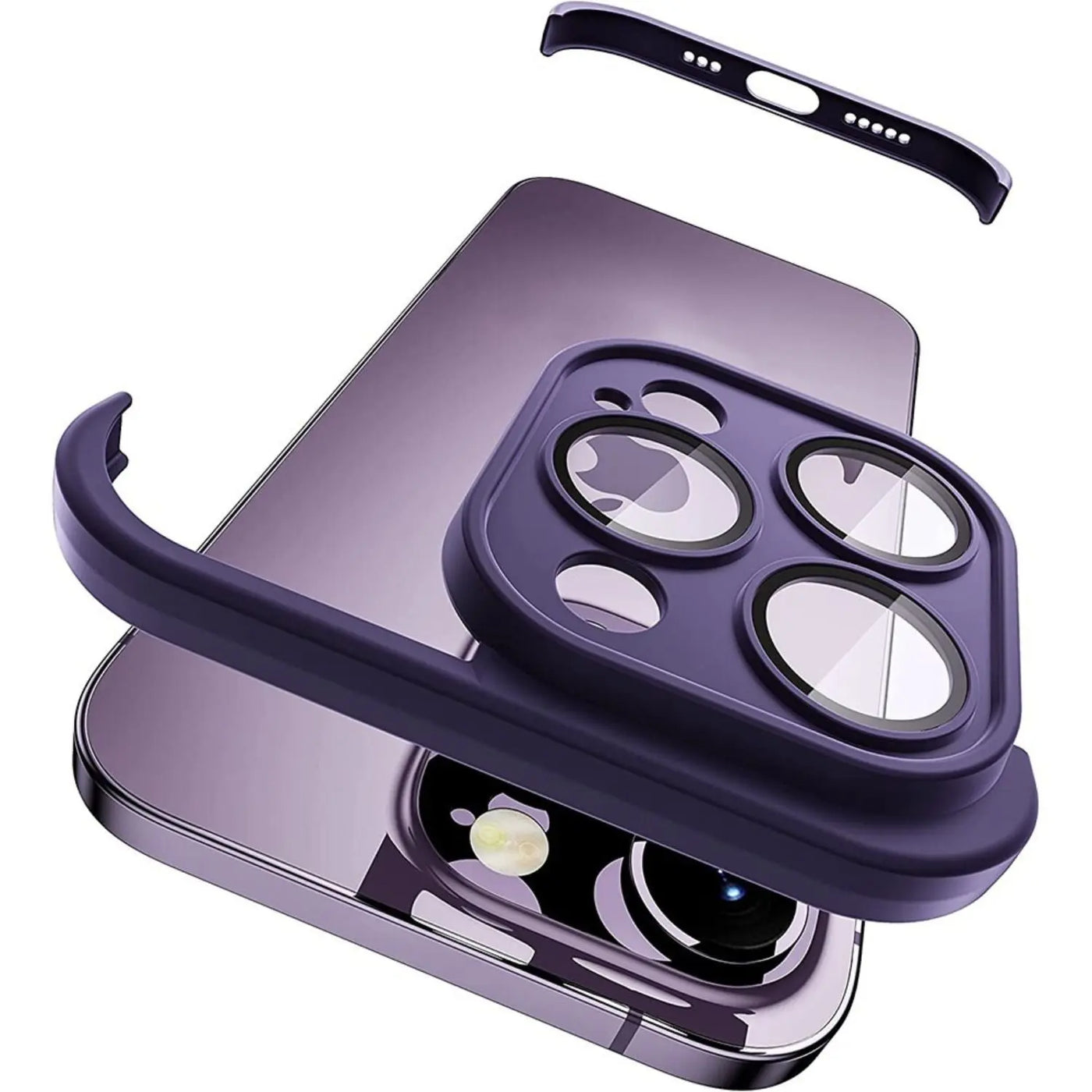 NexTECH® | Bezel-less Shockproof Case with Corner Pads & Lens Protection for iPhone
