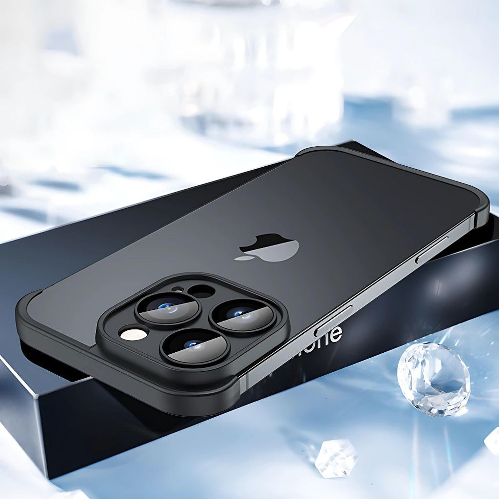 NexTECH® | Bezel-less Shockproof Case with Corner Pads & Lens Protection for iPhone