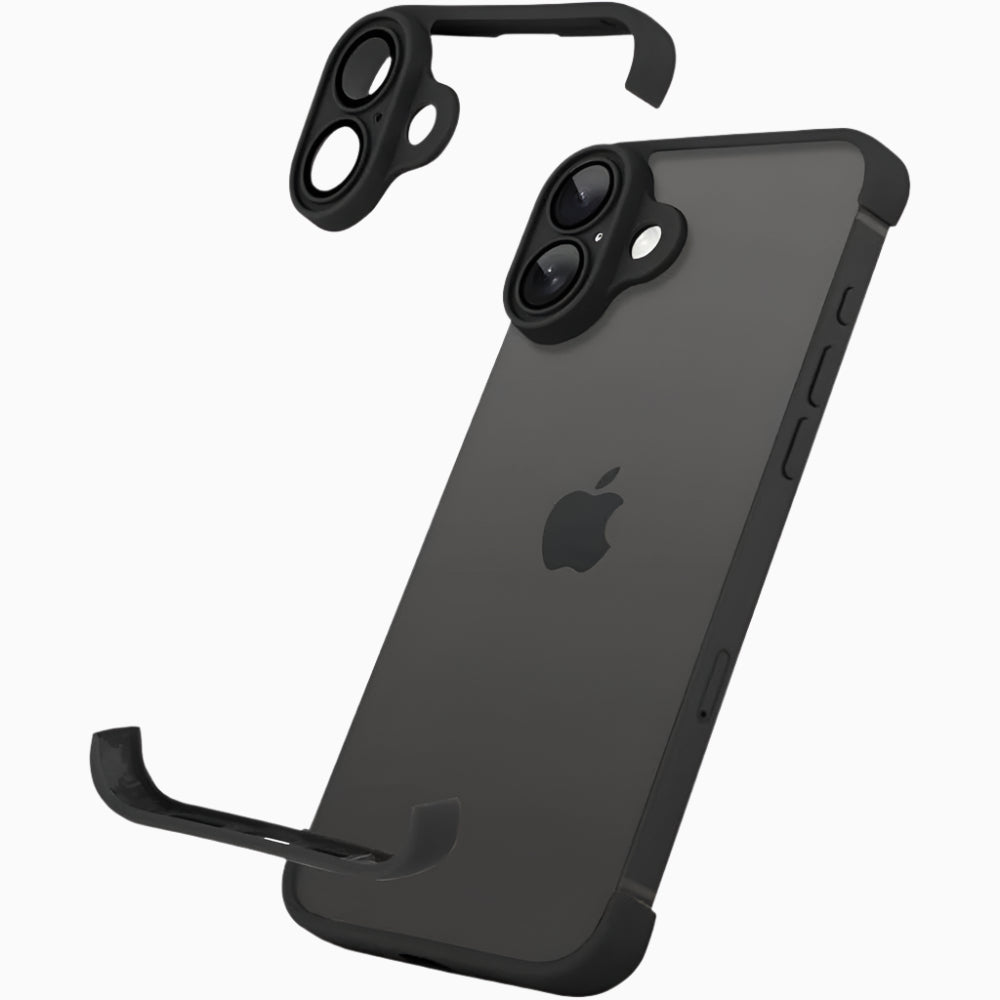 NexTECH® | Bezel-less Shockproof Case with Corner Pads & Lens Protection for iPhone