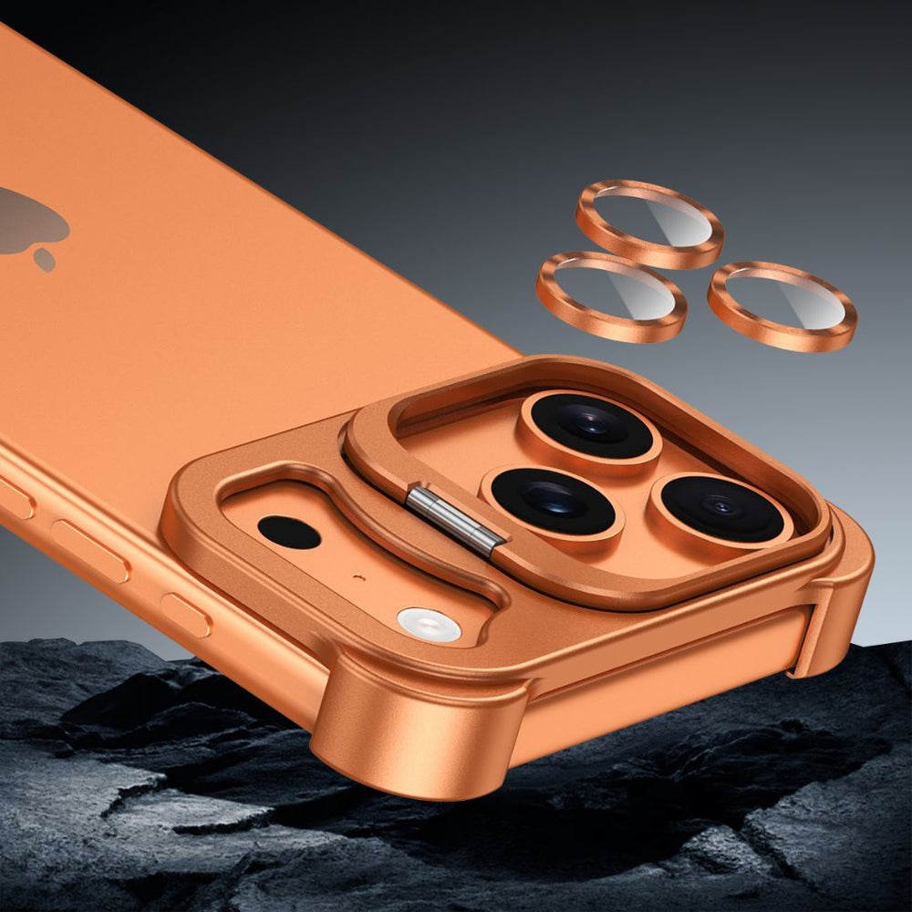 NexTECH® | Bezel-less Metal Case with Kickstand & Shockproof Design for iPhone