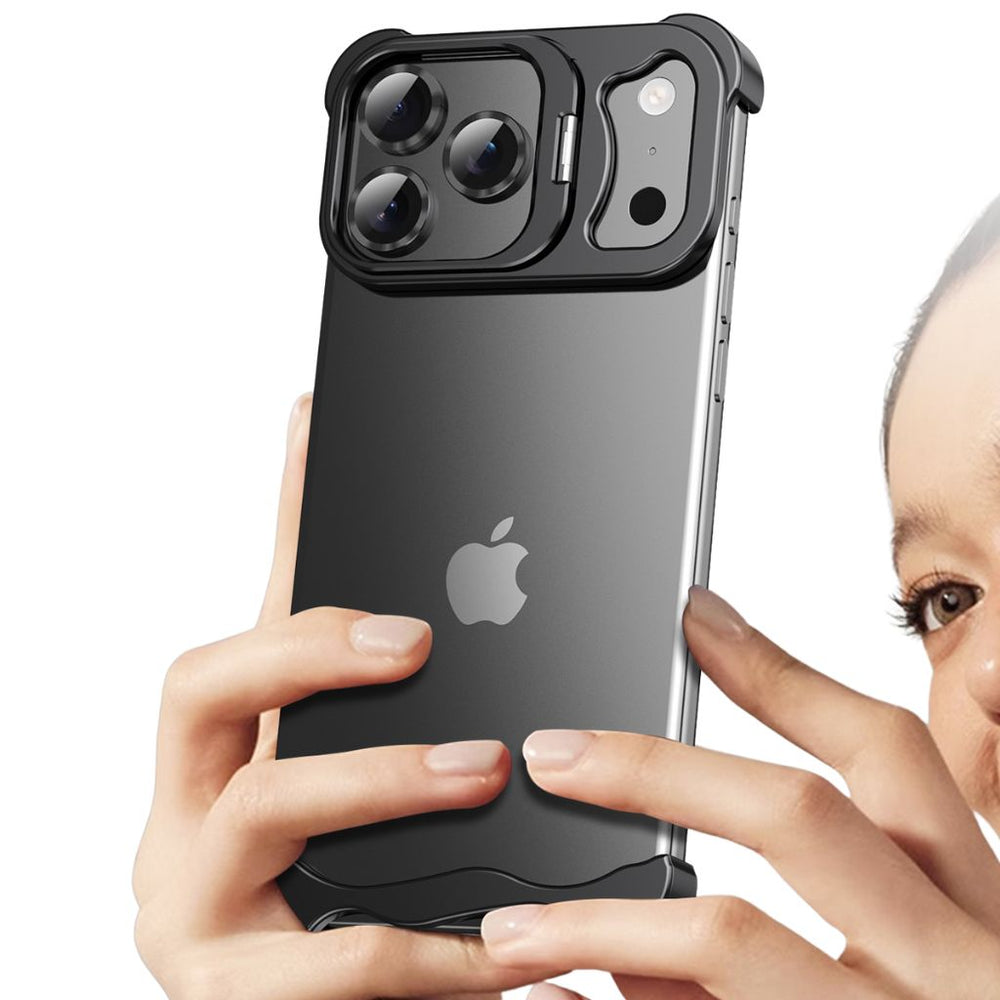 NexTECH® | Bezel-less Metal Case with Kickstand & Shockproof Design for iPhone