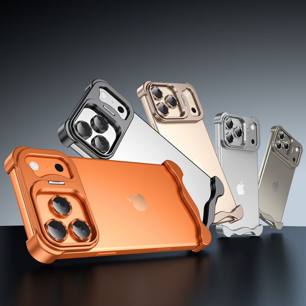 NexTECH® | Bezel-less Metal Case with Kickstand & Shockproof Design for iPhone